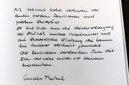 Kondolenz für Helmut Kohl