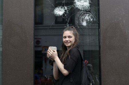 '#BlockG20 – colour the red zone!' Demonstration in Hamburg