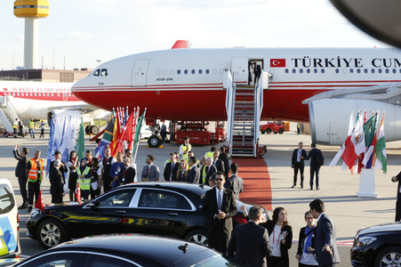 Flughafenankünfte der Staatschefs zum G20-Gipfel in Hamburg