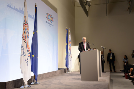 EU-Pressekonferenz auf dem G20-Gipfel in Hamburg