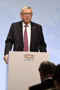 EU-Pressekonferenz auf dem G20-Gipfel in Hamburg