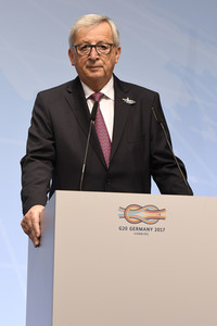 EU-Pressekonferenz auf dem G20-Gipfel in Hamburg