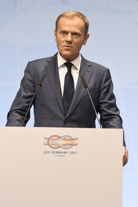 EU-Pressekonferenz auf dem G20-Gipfel in Hamburg