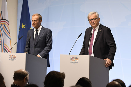 EU-Pressekonferenz auf dem G20-Gipfel in Hamburg