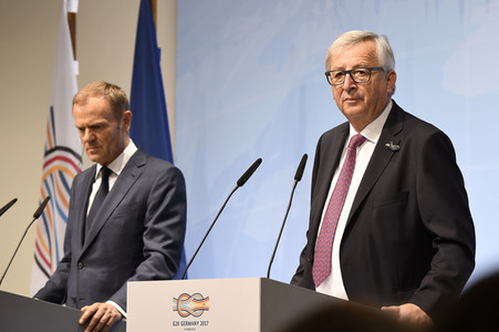 EU-Pressekonferenz auf dem G20-Gipfel in Hamburg
