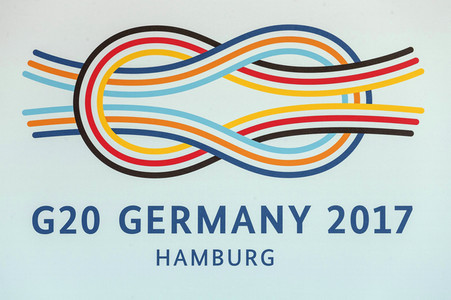 Begrüßung der G20-Gipfel Teilnehmer in Hamburg