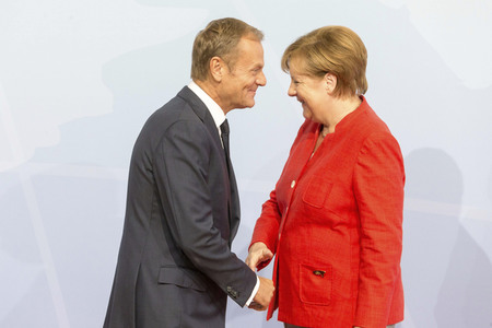 Begrüßung der G20-Gipfel Teilnehmer in Hamburg