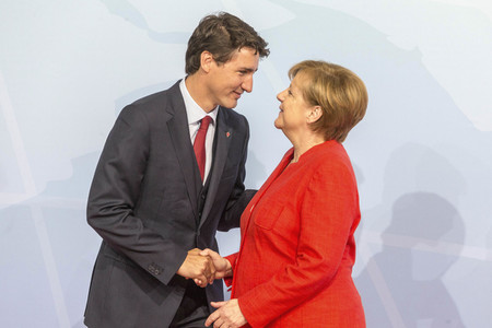 Begrüßung der G20-Gipfel Teilnehmer in Hamburg