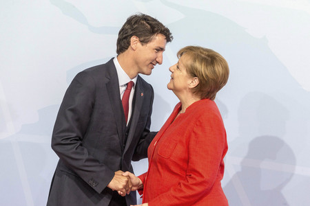 Begrüßung der G20-Gipfel Teilnehmer in Hamburg