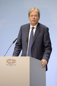 G20 Pressekonferenz von Paolo Gentiloni in Hamburg