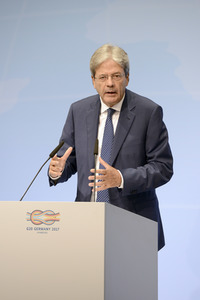 G20 Pressekonferenz von Paolo Gentiloni in Hamburg