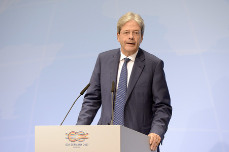 G20 Pressekonferenz von Paolo Gentiloni in Hamburg