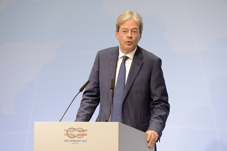 G20 Pressekonferenz von Paolo Gentiloni in Hamburg
