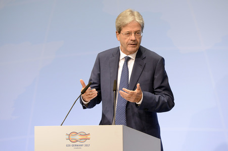 G20 Pressekonferenz von Paolo Gentiloni in Hamburg