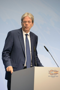 G20 Pressekonferenz von Paolo Gentiloni in Hamburg