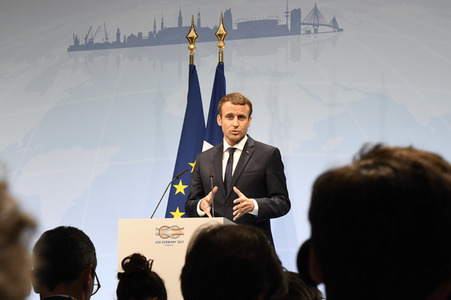 G20 Pressekonferenz von Emmanuel Macron in Hamburg