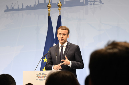 G20 Pressekonferenz von Emmanuel Macron in Hamburg