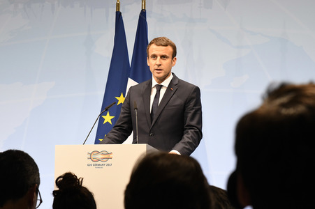 G20 Pressekonferenz von Emmanuel Macron in Hamburg