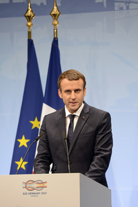 G20 Pressekonferenz von Emmanuel Macron in Hamburg