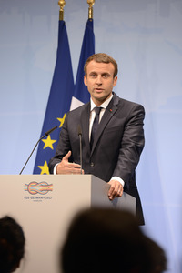G20 Pressekonferenz von Emmanuel Macron in Hamburg