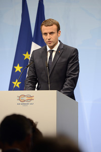 G20 Pressekonferenz von Emmanuel Macron in Hamburg