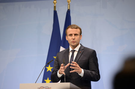 G20 Pressekonferenz von Emmanuel Macron in Hamburg