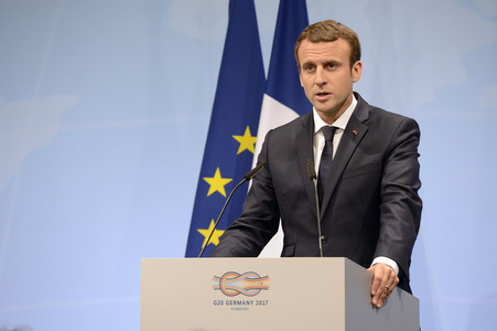G20 Pressekonferenz von Emmanuel Macron in Hamburg