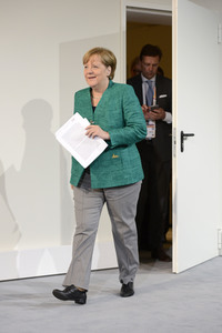 G20 Pressekonferenz von Angela Merkel in Hamburg