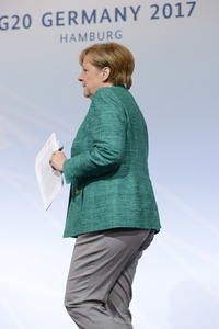 G20 Pressekonferenz von Angela Merkel in Hamburg