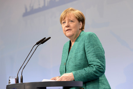 G20 Pressekonferenz von Angela Merkel in Hamburg