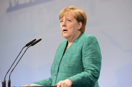 G20 Pressekonferenz von Angela Merkel in Hamburg