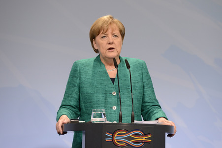 G20 Pressekonferenz von Angela Merkel in Hamburg