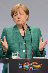 G20 Pressekonferenz von Angela Merkel in Hamburg