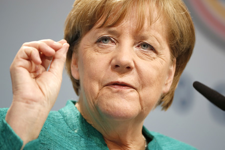 G20 Pressekonferenz von Angela Merkel in Hamburg
