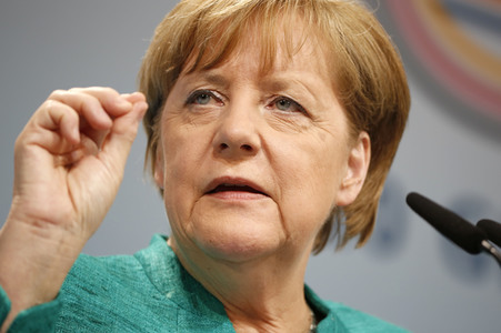 G20 Pressekonferenz von Angela Merkel in Hamburg