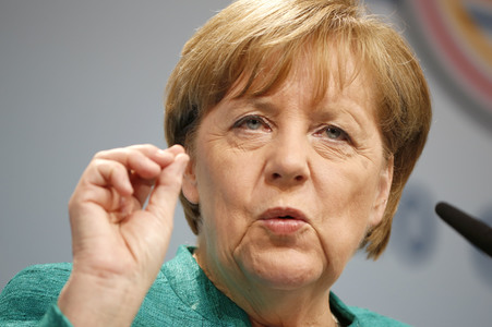G20 Pressekonferenz von Angela Merkel in Hamburg