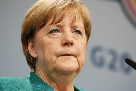 G20 Pressekonferenz von Angela Merkel in Hamburg