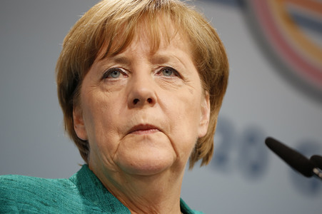 G20 Pressekonferenz von Angela Merkel in Hamburg