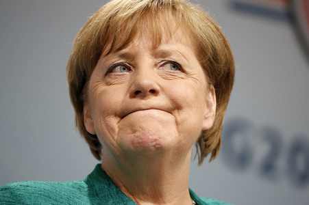 G20 Pressekonferenz von Angela Merkel in Hamburg