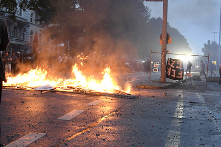 G20 Demonstration und Ausschreitungen im Schanzenviertel in Hamburg
