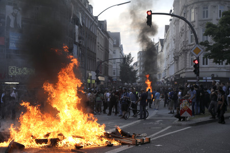 G20 Demonstration und Ausschreitungen im Schanzenviertel in Hamburg