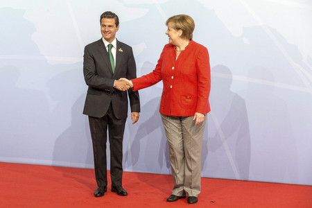 Begrüßung der G20-Gipfel Teilnehmer in Hamburg