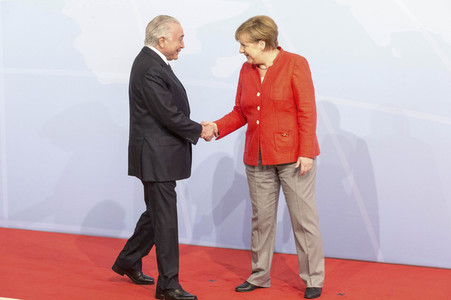 Begrüßung der G20-Gipfel Teilnehmer in Hamburg