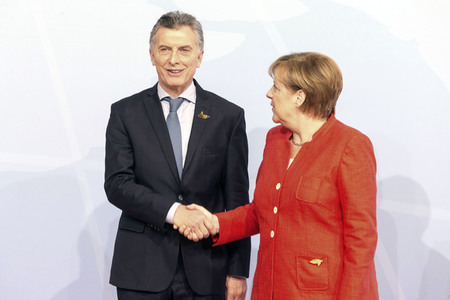 Begrüßung der G20-Gipfel Teilnehmer in Hamburg