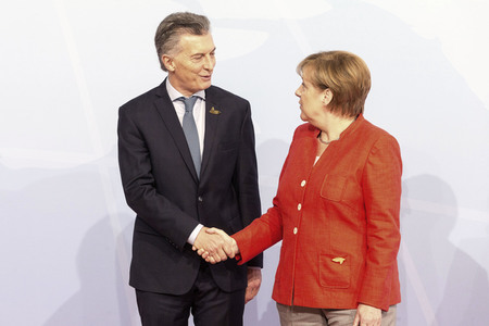Begrüßung der G20-Gipfel Teilnehmer in Hamburg