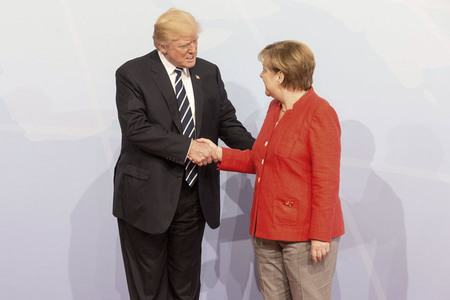 Begrüßung der G20-Gipfel Teilnehmer in Hamburg