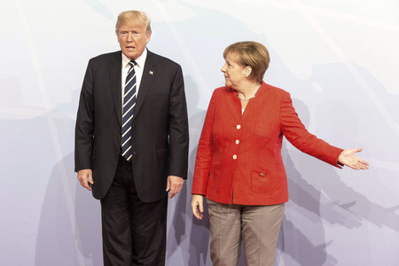 Begrüßung der G20-Gipfel Teilnehmer in Hamburg