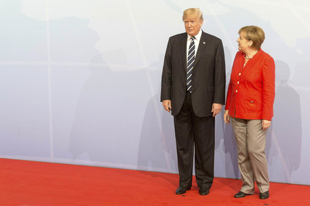 Begrüßung der G20-Gipfel Teilnehmer in Hamburg