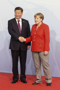 Begrüßung der G20-Gipfel Teilnehmer in Hamburg