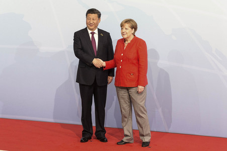 Begrüßung der G20-Gipfel Teilnehmer in Hamburg